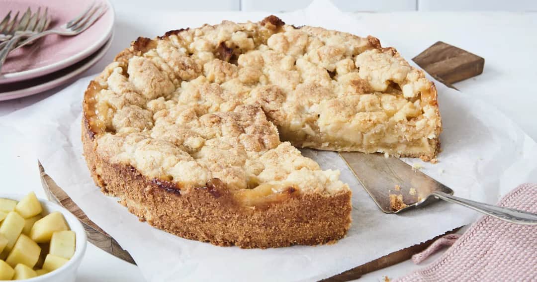 Einfacher veganer Apfel Streuselkuchen – Lecker und ohne tierische Produkte